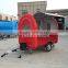 7.6 * 5.5ft red Food Van / Street Food Vending Cart For Sales, Hot Dog Cart / Mobile Food Trailer With Big Wheels in line with E