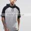 wholesale 100% cotton customize short sleeve pullover men fancy hoodies