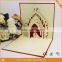 Wedding invitation 3d custom pop up greeting cards