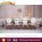 golden stainless steel wedding table square banquet dining table                        
                                                Quality Choice