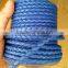 high quality 5mm diameter dark blue braided genuine cow leather cord for jewelry
