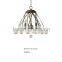 Contemporary polished nickel metal chandelier