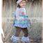 high quality children fall winter wearing ruffle boutique outfits for wholesale