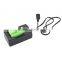 Hot selling ! original18650 lithium ion battery charger 4.2V 1A*2 EU plug battery charger with two slots 4.2V 1A*2EU charger