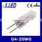 Low price with high quality glass body g4 20w halogen bulb