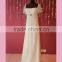 Vintage illusion sleeve white prom dress