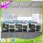 KU-TK6+K3 For 6 Person Office Desks Office Furniture Aluminum Frame Glass Partition