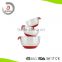 HC stainless steel mixing bowl set of 3 with pouring spout,handle and silicone base