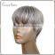 virgin remy brazilian full lace grey human hair wigs