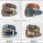 2015 New Design Western rhinestone leather belt with square turquoise conchos and crystals