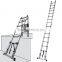 5m 2*8steps double sides telescopic ladder 5m aluminium folding ladder EN131