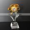 Newest design custom crystal glass flower model