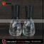 Empty nail varnish bottle flat shape 8ml matte black gel nail polish bottle with frosted black cap