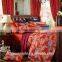 red wedding supima cotton bedding set in guangzhou