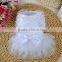 banquet white lace girl eveningdress with pearl bow cat dog pet wear pet apparel