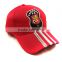 Custom best quality red Acrylic Embossed baseball hat with metal buckle                        
                                                                                Supplier's Choice