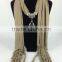 2014 lady's long trendy jewelry scarf