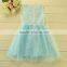 Aqua Pink color kids party wear dresses for girls of 2-6 years