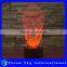 Acrylic Sculpture 3D Rhinoceros LED Night Light Creative Stereoscopic 7 Colors Flashing Touch LED Night Light