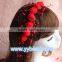 Hot Fashion Bridal Rose Flower Headband Cheap Hair Accessories Pearl Bead Wedding Headband