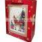 paper gift shoping bag with christmas garland