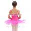 hot pink camisole girls spandex poyester children ballet tutu dress