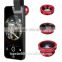 Hot Selling 3 in 1 Fisheye + Wide Angle + Macro Phone Lens with Camera Lens Cover