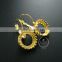 14MM gold plated brass round crown base tray pads earrings hoops,vintage earrings DIY supplies 1705038