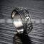 8MM Stainless steel vintage antiqued silver punk style ring fashion ring steam punk jewelry 6240026