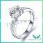 diamond jewellery 925 Sterling Sliver Wedding Rings 9 Hearts & Flower VVS1 E-F Round Cut Moissanite Diamond Grils Rings Price