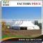 Century High Peak tents 18x30m staked to dirt land by stakes with windows sidewalls