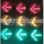 Road safety arrow traffic sign lights