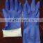 Wearing rubber washing gloves for kitchen