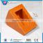 Orange color and black rubber car stopper car wedge,colorful and useful rubber chocker