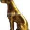 brass dog sculpture
