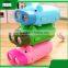 cartoon pig animal eco mini portable plastic hand crank pressing led torch flashlight with rope