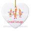 heart shape full-bleed printing sublimation ceramic gift wedding door gift