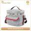 Grey Felt adjustable recycled Lunch bag Picnic Cooler bag with zipper