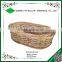 Custom wood chips and willow oval heated french bread basket