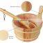 Durable Wooden Sauna Scoop & Bucket Made in Factory