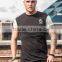 95% Cotton 5% Elastane Mens Gym Fitted T-Shirt Longline Curved Hem T Shirt Tapered Contrast Short Sleeve Long Drop T Shirt OEM
