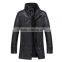 MSW0030 The winter men's leather jacket PU slim comfortable leather jacket In the long section of men's leather jacket