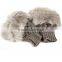 Gloves Arm Warmer Fingerless Gloves-Knitted Rabbit Fur Lined Leather Gloves 8226