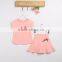 2016 New Girls Cute Eyes Printed Shirts 2 Piece Sets Outfits