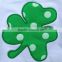 2015 St Patrick shamrock baby romper dresses cottom romper with matching necklace and bow set