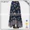 High quality skirts floral pattern printed bohemian long maxi skirt women custom skirt