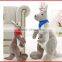 Custom soft kangaroo toy with printing scarf