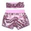 Boutique Baby Girls Sequin Shorts Matching With Headband Toddler Gold Sparkle Short Sets