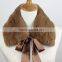 YR705 Women real rex rabbit fur detachable collar