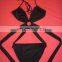Europe And America Solid Color Sexy Circular Ring Siamese Swimming Suit